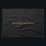 Linge De Cuisine Couleurs d'or noir professionnel tendance moderne<br><div class="desc">Design moderne minimaliste clair. Elles sont toutes simples,  modernes,  attrayantes.</div>