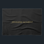 Linge De Cuisine Couleurs d'or noir professionnel tendance moderne<br><div class="desc">Design moderne minimaliste clair. Elles sont toutes simples,  modernes,  attrayantes.</div>