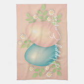 Linge De Cuisine Couleurs douces oeuf de pâques et fleurs marguerit (Vertical)