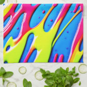 Linge De Cuisine Couleurs fluides : Un chef-d'oeuvre Abstrait à la (Plié)