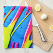 Linge De Cuisine Couleurs fluides : Un chef-d'oeuvre Abstrait à la (Quart Plié)