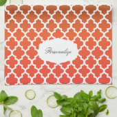 Linge De Cuisine Couleurs mélangées oranges et Brown de Quatrefoil (Plié)