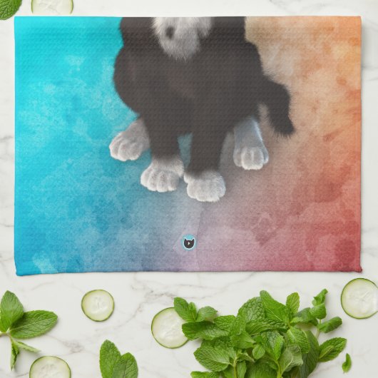 Linge De Cuisine Couleurs mignonnes de chat (Plié)