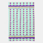 Linge De Cuisine Couleurs pastel & coeurs violets battre (Vertical)