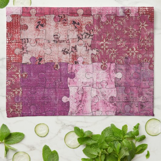 Linge De Cuisine Couleurs Textiles Puzzles (Plié)