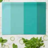Linge De Cuisine Couleurs vertes rayées (Plié)
