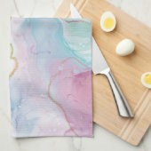 Linge De Cuisine Couleurs violettes, vertes, roses, élégantes (Quart Plié)