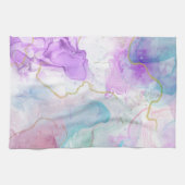 Linge De Cuisine Couleurs violettes, vertes, roses, élégantes (Horizontal)