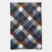 Linge De Cuisine Country Blue Red White Grey Squares   (Vertical)