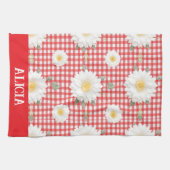 Linge De Cuisine Country Red Gingham with White Daisies (Horizontal)