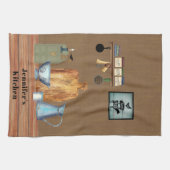 Linge De Cuisine Country Rustic Farmhouse Cuisine personnalisée (Horizontal)