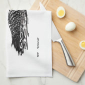 Linge De Cuisine Coup préparé tiré par la main de dingue (Quart Plié)