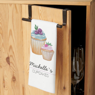 Linge De Cuisine Coupe Cute Gâteaux Et Fruits Aquarelle