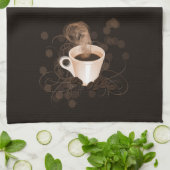 Linge De Cuisine Coupe de café avec pois et haricots (Plié)