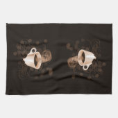 Linge De Cuisine Coupe de café avec pois et haricots (Horizontal)