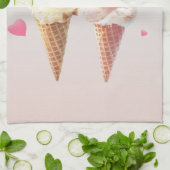 Linge De Cuisine Couple de crème glacée - Amour au premier coup (Plié)