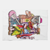 Linge De Cuisine Couple d'Hippie Père Noël (Horizontal)