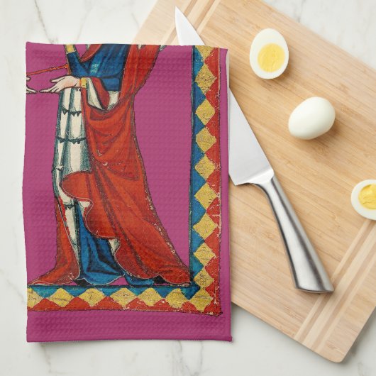 Linge De Cuisine Couple médiéval (Quart Plié)