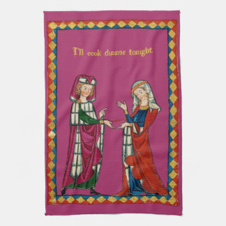 Linge De Cuisine Couple médiéval
