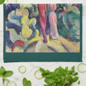 Linge De Cuisine Couple sur la piste forestière par August Macke (Plié)