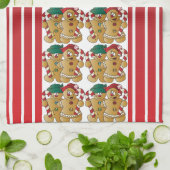 Linge De Cuisine Couples de Noël de pain d'épice (Plié)