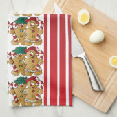 Linge De Cuisine Couples de Noël de pain d'épice (Quart Plié)