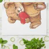 Linge De Cuisine Couples mignons de Valentine d'ours de nounours (Plié)