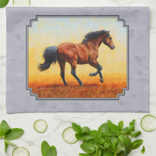 Linge De Cuisine Courant Baie Horse Ardoise Gris