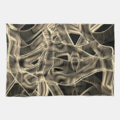 Linge De Cuisine Courbes en forme de ruban beige, lignes de relief  (Horizontal)