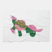 Linge De Cuisine Coureur de tortue mûre dans PInk (Horizontal)