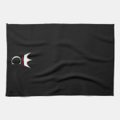 Linge De Cuisine Couronne Chef Monogramme Noir Blanc (Horizontal)