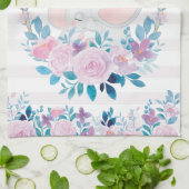Linge De Cuisine Couronne de fleurs rose pâle pour éléphant mère et (Plié)
