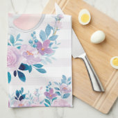 Linge De Cuisine Couronne de fleurs rose pâle pour éléphant mère et (Quart Plié)