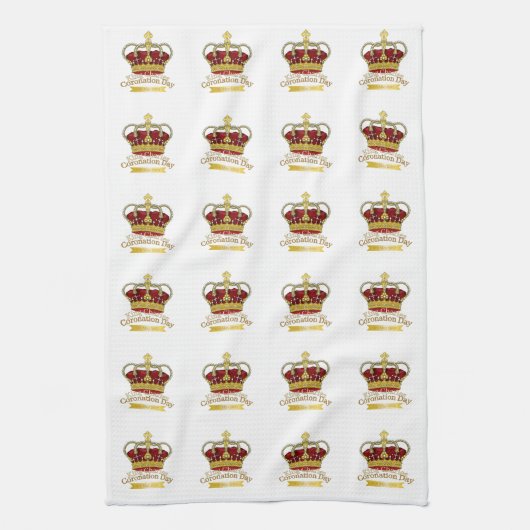 Linge De Cuisine Couronne du jour du couronnement (Vertical)