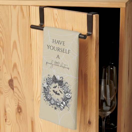 Linge De Cuisine Couronne Macabre (Pliage en tiers)