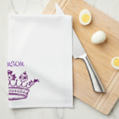 Linge De Cuisine Couronne pourpre votre texte (Quart Plié)