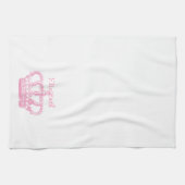 Linge De Cuisine Couronne rose mignonne votre texte (Horizontal)