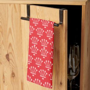 Linge De Cuisine Couronnes roses Rouge