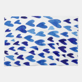 Linge De Cuisine Cours de jour Valentines explosion - bleu (Horizontal)