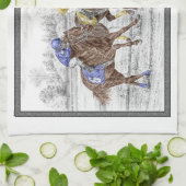 Linge De Cuisine Course à trois chevaux - Cou et Cou (Plié)