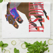 Linge De Cuisine course de chevaux 2016 de temps de Derby (Plié)