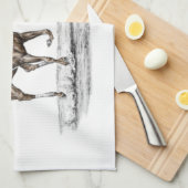 Linge De Cuisine Course de chevaux à Thoroughbred (Quart Plié)