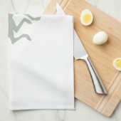 Linge De Cuisine Course de chevaux gris cendré (Quart Plié)