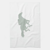 Linge De Cuisine Course de chevaux gris cendré (Vertical)