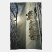 Linge De Cuisine Course de traîneau à chiens Husky de l'Alaska (Vertical)