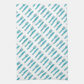 Linge De Cuisine Couteau et fourche tirés à la main (Vertical)