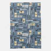 Linge De Cuisine Couteaux Bleus Bouchers (Vertical)