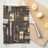 Linge De Cuisine Couteaux bouchers (Quart Plié)