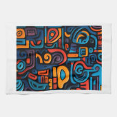 Linge De Cuisine Couverture abstraite d'art tribal (Horizontal)