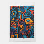Linge De Cuisine Couverture abstraite d'art tribal (Vertical)